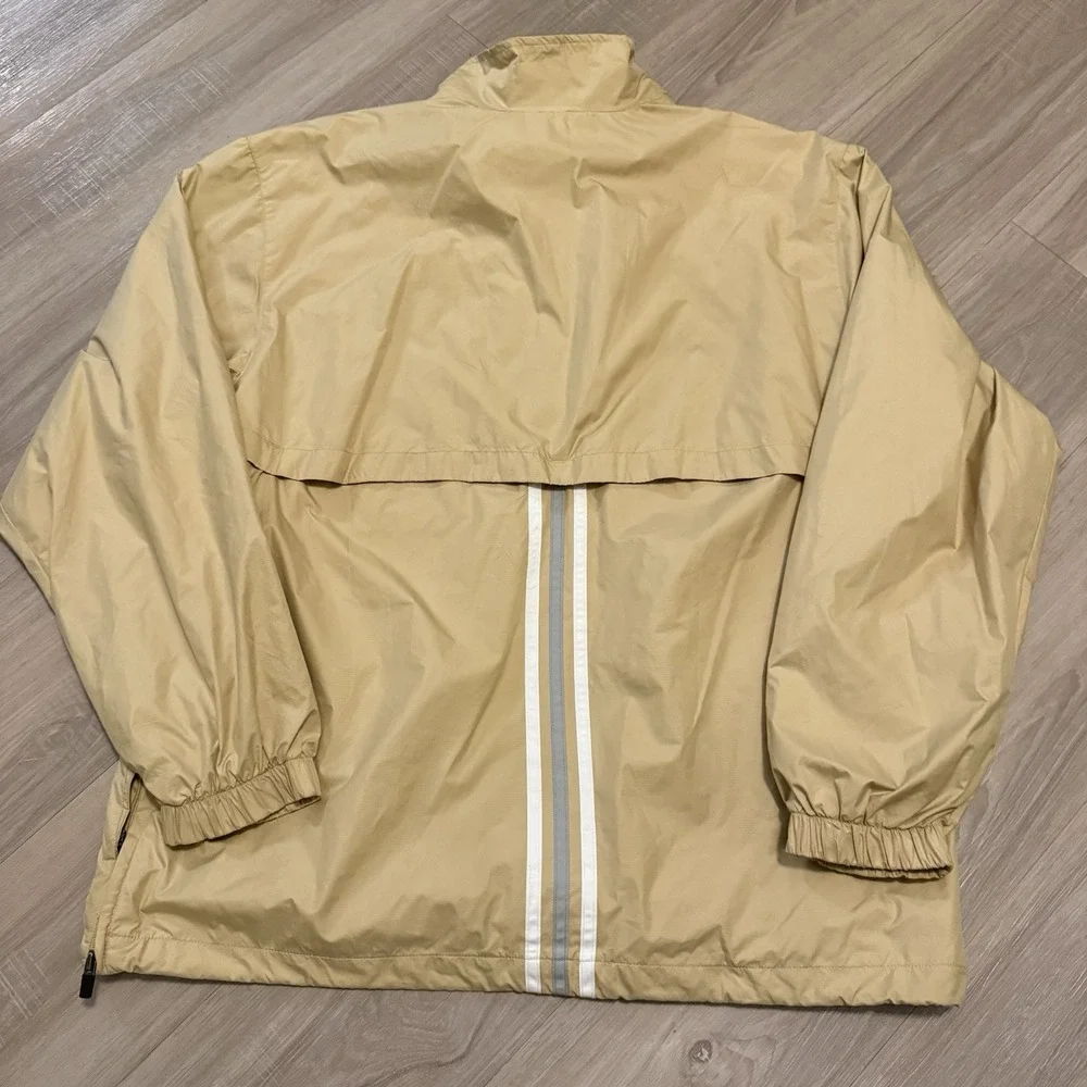 Y2K Adidas Denver Climalite Gold Pullover Windbreaker Zip Pockets‎ Size Large
